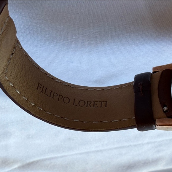 Filippo Loreti men’s watch Venice moonphase Roségold leather - Picture 11 of 16